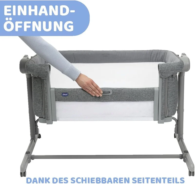 شيكو Chicco Next2Me Magic Evo Co-sleeping Crib 0-6m, Dark Grey